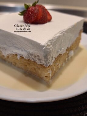 gluten free eggless tres leches cake