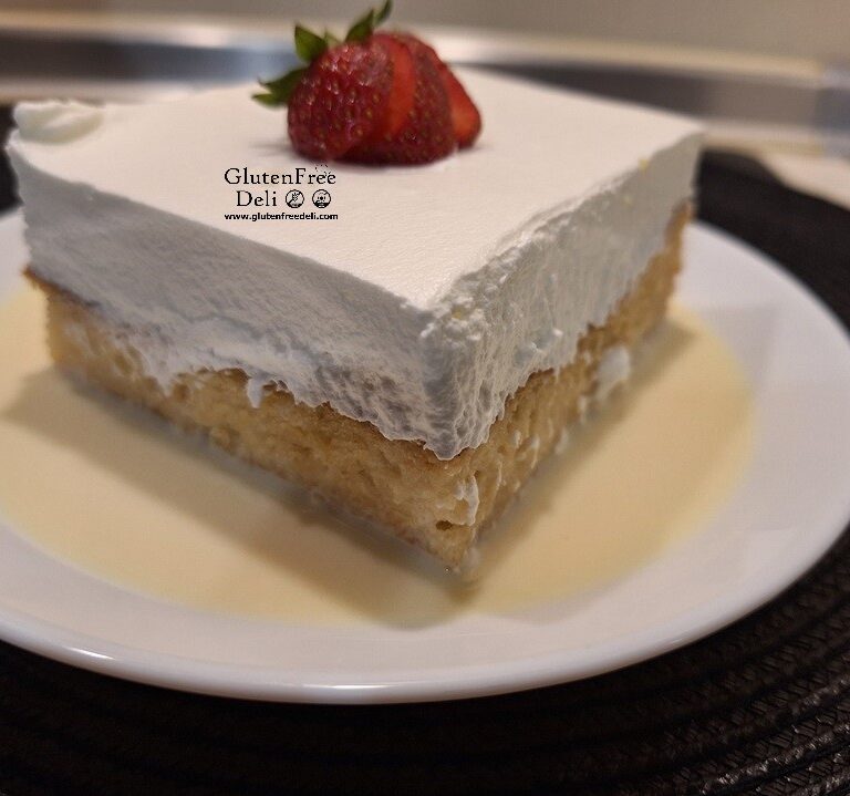 gluten free eggless tres leches cake