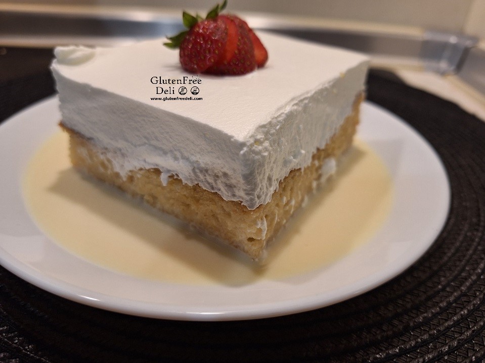 gluten free eggless tres leches cake