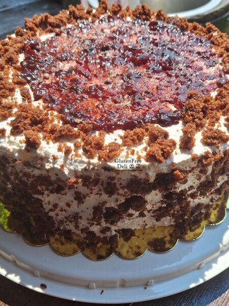 black forest cake gf ef торта черна гора без глутен без яйца