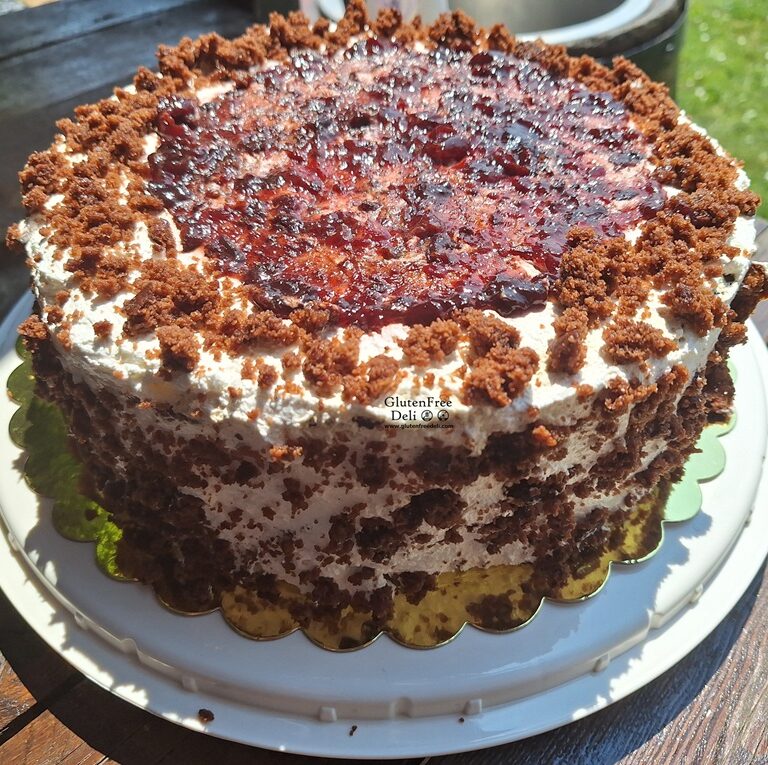 black forest cake gf ef торта черна гора без глутен без яйца