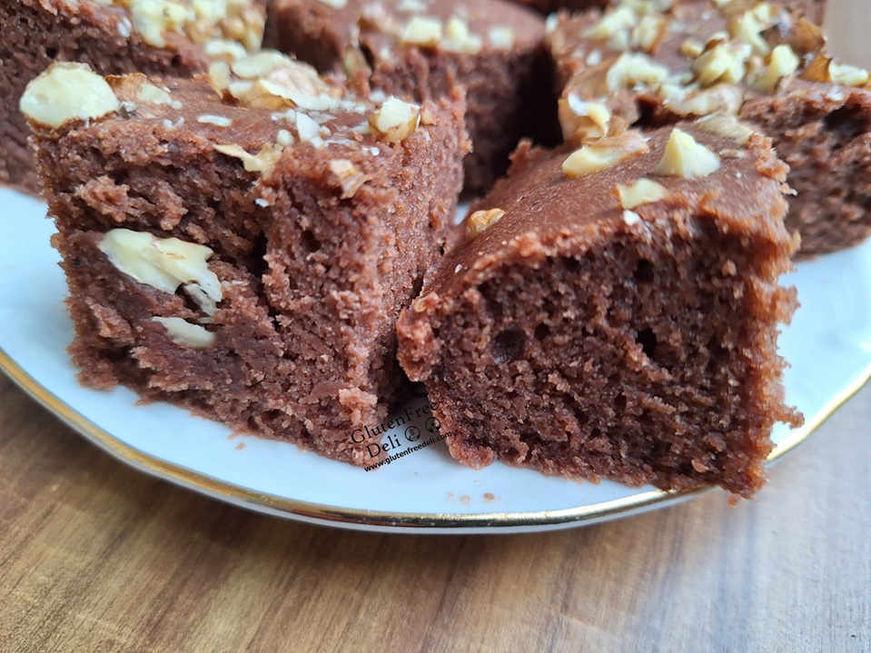 шоколадов кекс без глутен без яйца walnut chocolate cake gluten free egg free
