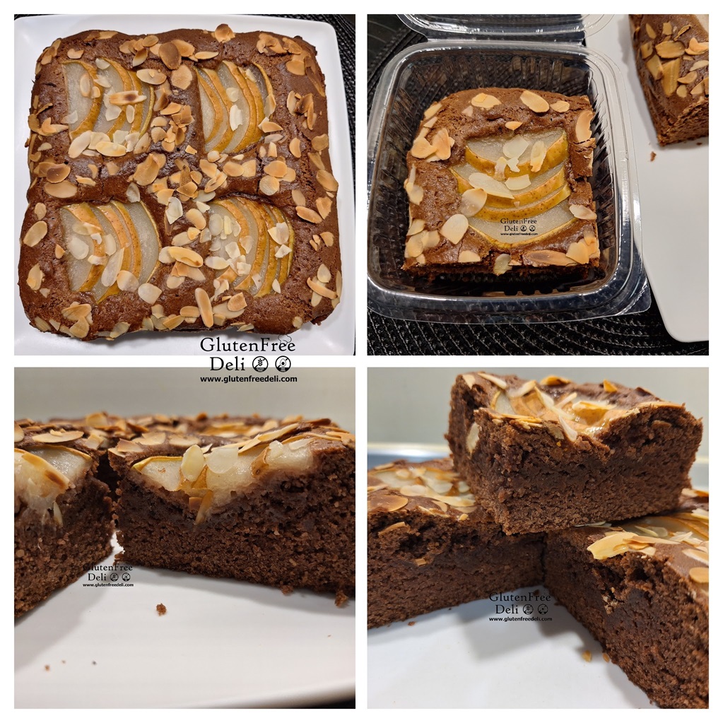 шоколадов кекс с бадеми и орехи без глутен без яйца chocolate almond pear cake gluten free egg free