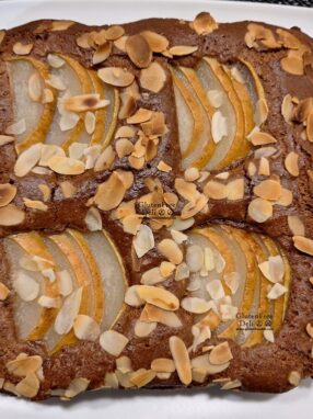 шоколадов кекс с бадеми и орехи без глутен без яйца chocolate almond pear cake gluten free egg free