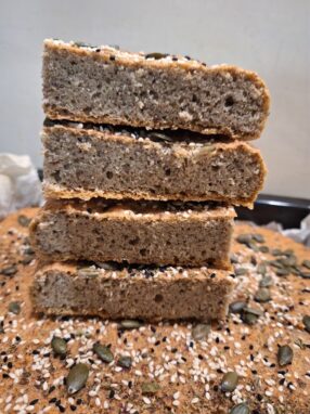 red lentils and buckwheat bread