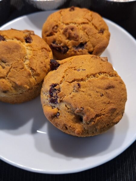 honey&cranberries muffins gluten free vegan мъфини с мед и червени боровинки без глутен веган